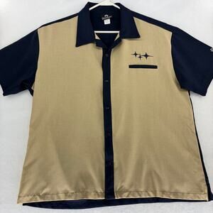 Graceland Elvis Presley Steady Clothing Star Embroidery Bowling Shirt 2X